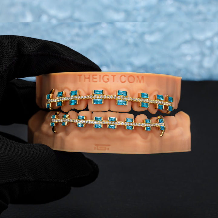 Rectangular Cut Brace Style Grillz