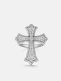 S925 Moissanite Fleuree Cross Ring
