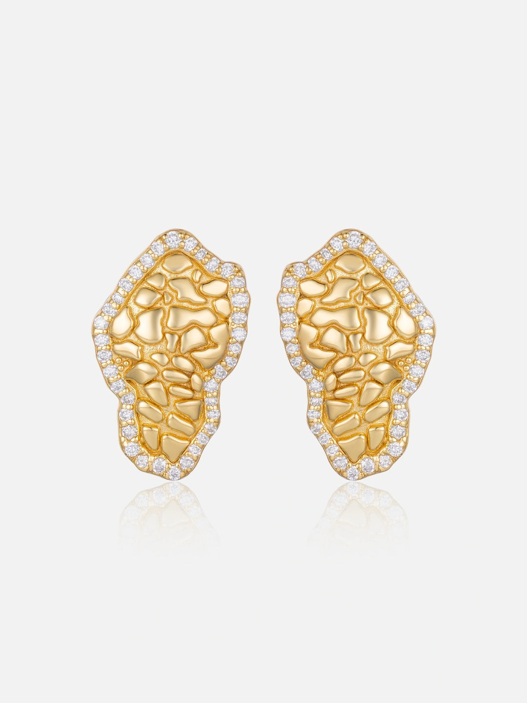 Moissanite Nugget Stud Earrings