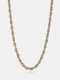 S925 Moissanite Two Tone 5mm Rope Chain Or Bracelet