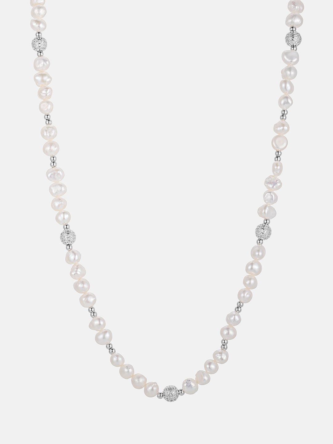 S925 Pearl Moissanite Beaded Chain