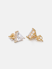 S925 Triangle & Baguette Cut Moissanite Stud Earrings