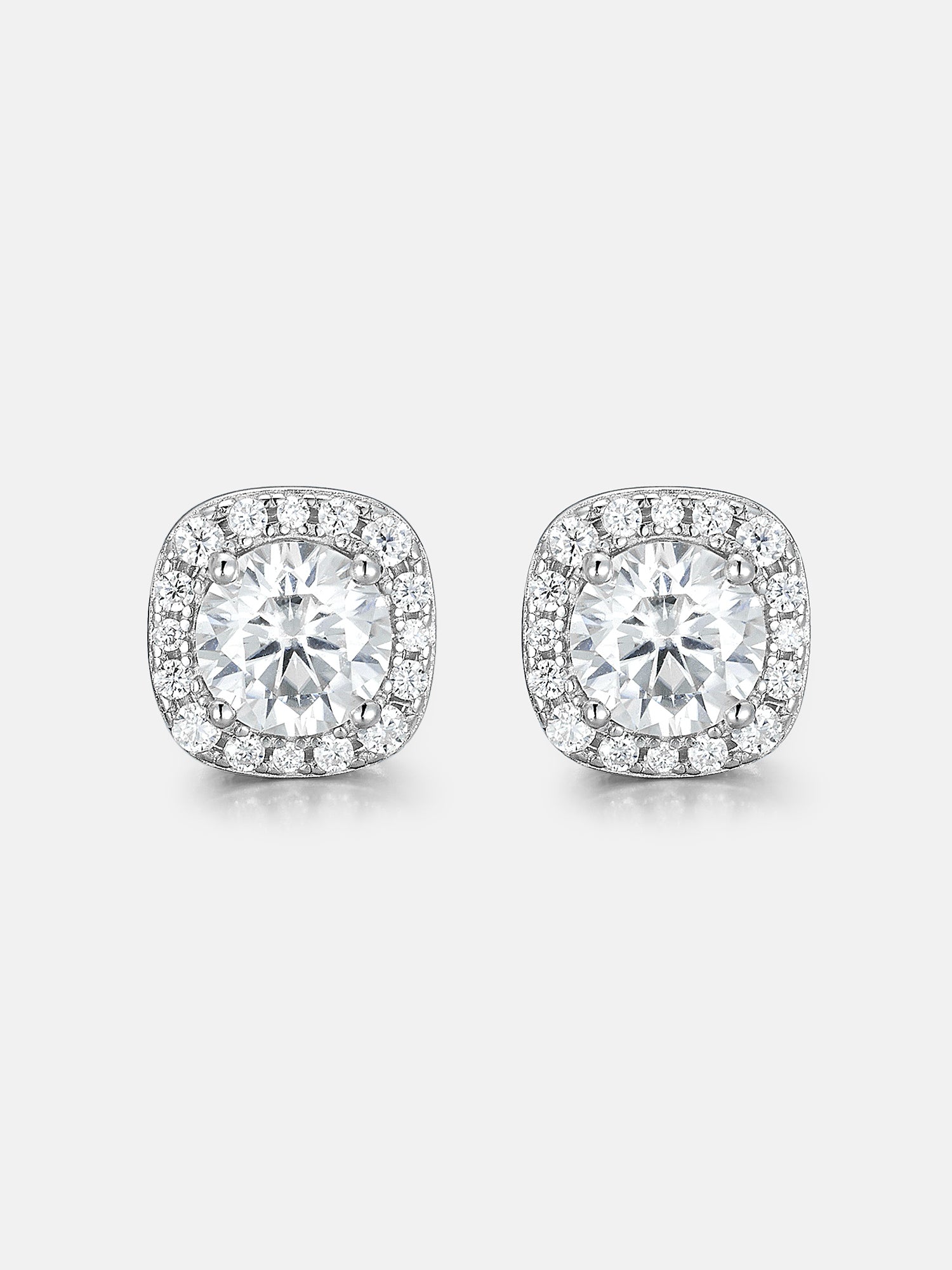S925 Moissanite Micro Square Stud Earrings | ICEGIANT Luxe
