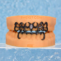 Top Tribal Style W Bottom Bar Grillz