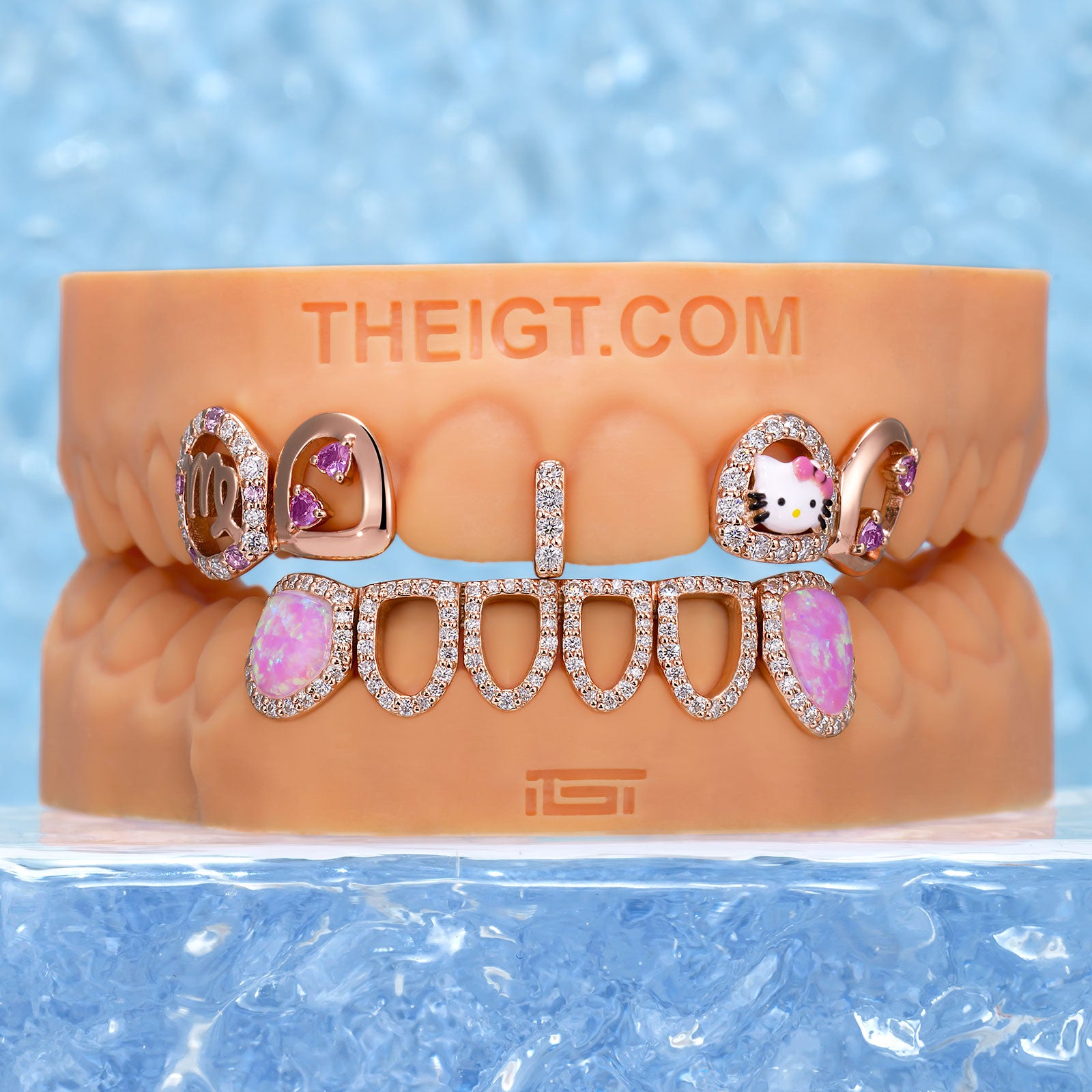 Virgo Kitty Dream Grillz | Custom Rose Gold Tooth Jewelry – ICEGIANT