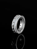 S925 Baguette & Princess Cut Eternity Ring