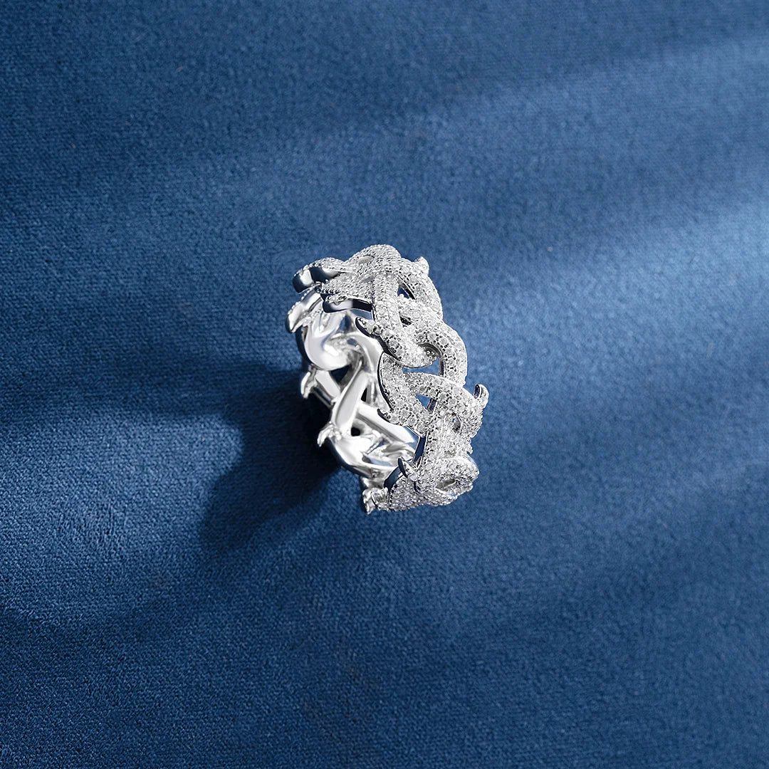 Sterling Silver Ring - Crown Of Thorns Ring Polished