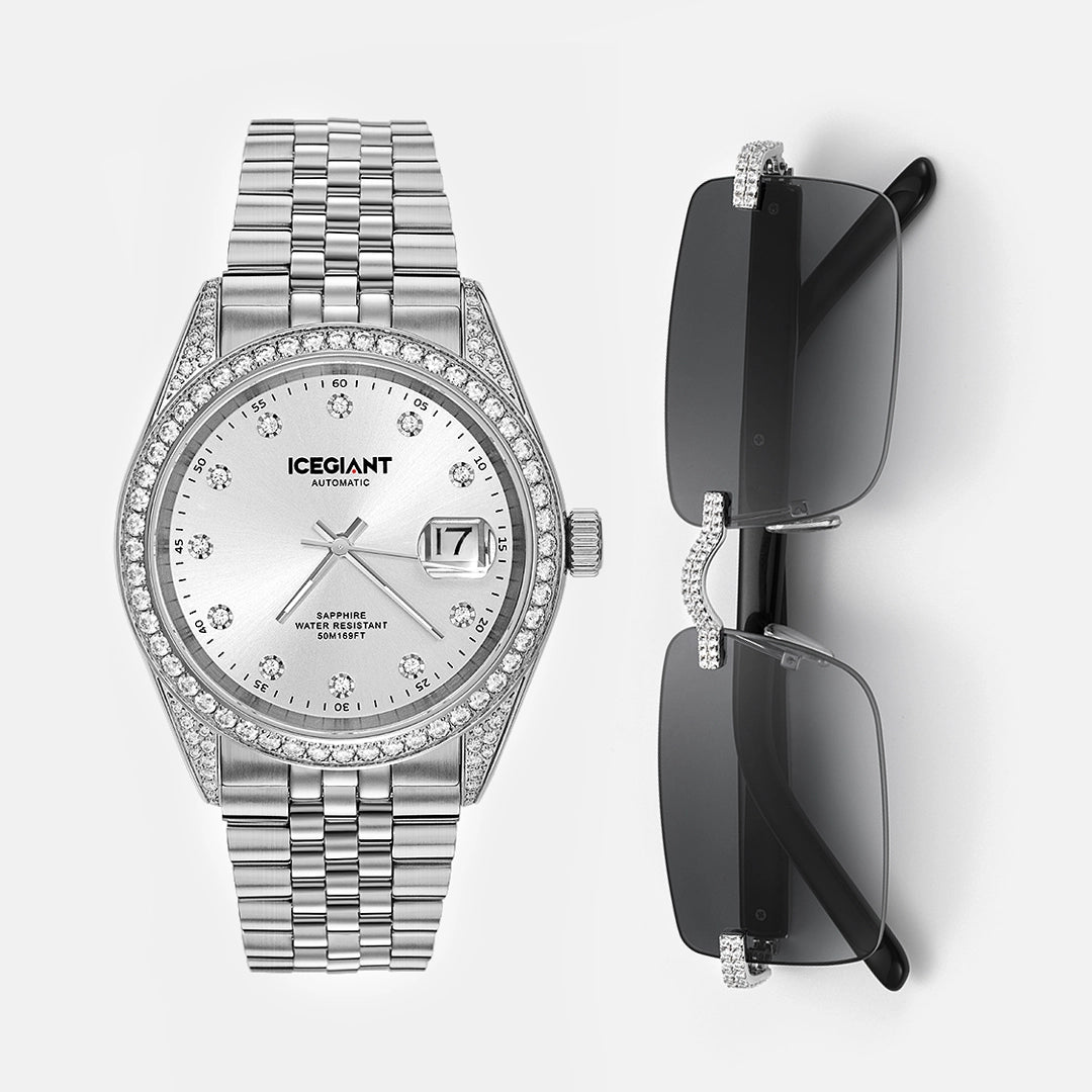 $389 Get Moissanite Watch & Moissanite Sunglasses