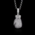 Moissanite Boxing Glove Pendant