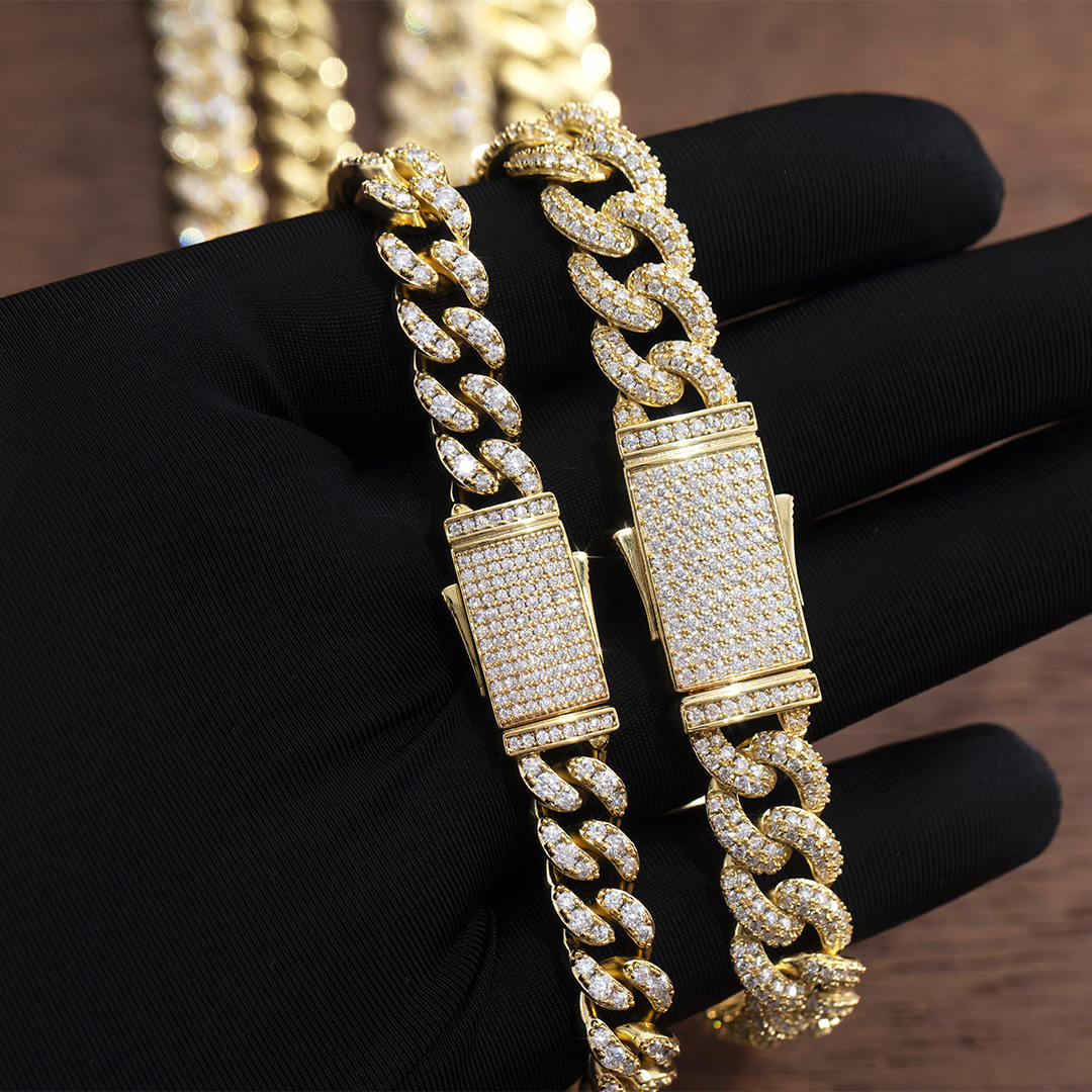 Solid Gold Diamond Cuban Bracelet - deposit