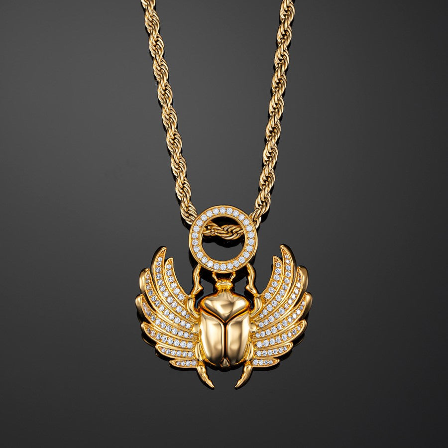 Iced Scarab Beetle Pendant