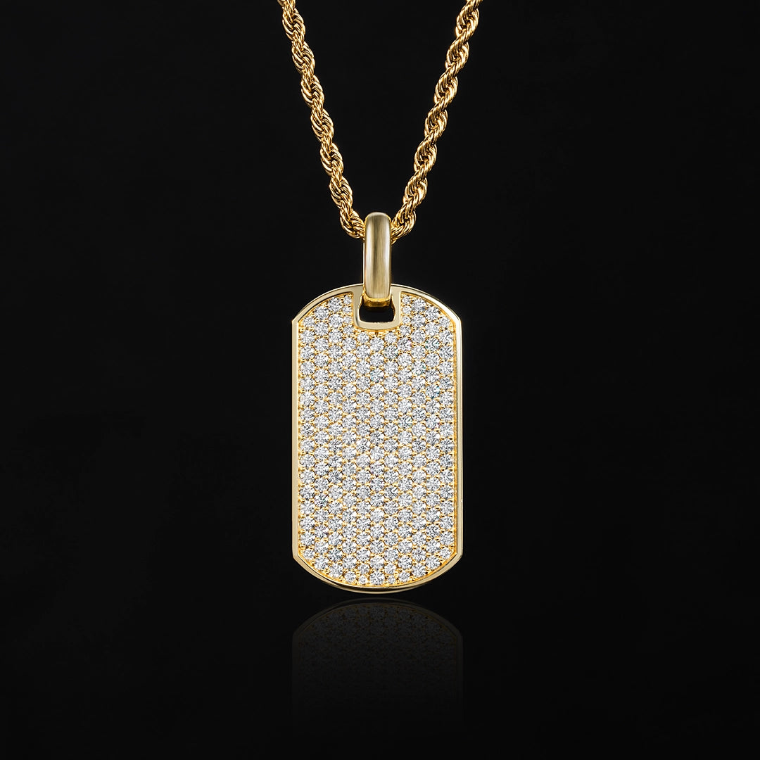 S925 Moissanite Dog Tag Pendant