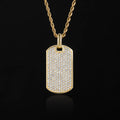 S925 Moissanite Dog Tag Pendant
