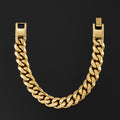 12mm Miami Cuban Link Bracelet in Yellow Gold