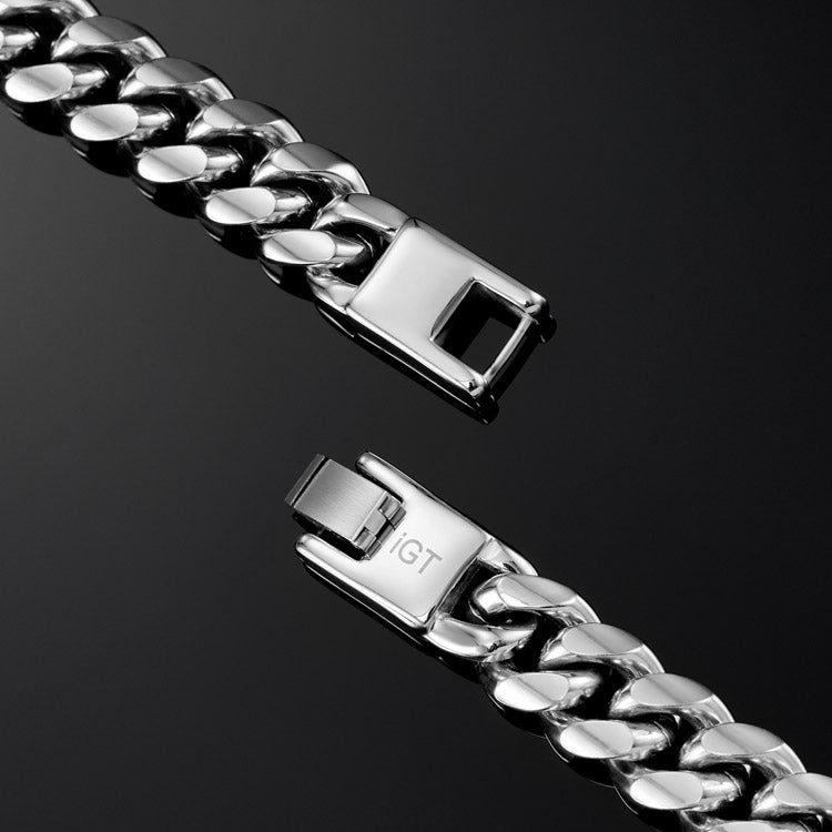 12mm Miami Cuban Link Chain in White Gold