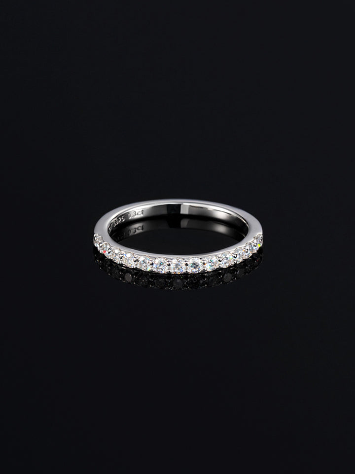 0.3CT Moissanite Half Band Engagement Ring