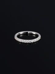 0.3CT Moissanite Half Band Engagement Ring