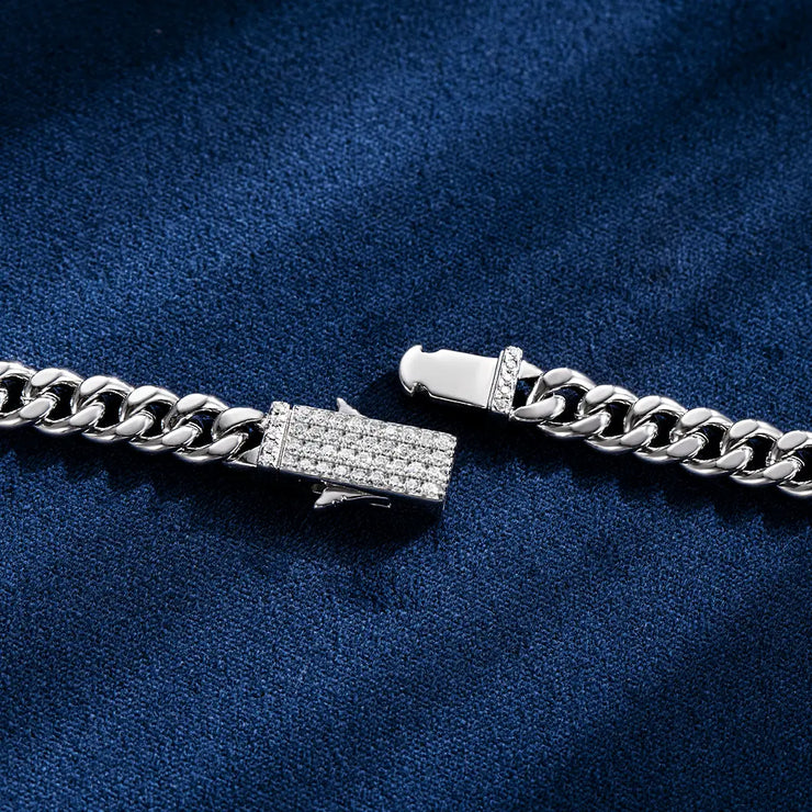 S925 5mm Miami Micro Cuban With Moissanite Clasp