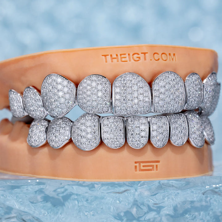 Custom Fully Iced Honeycomb Setting Grillz