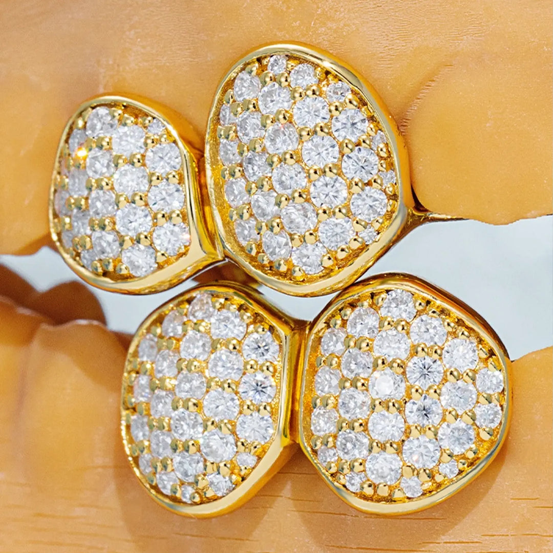 Full Ice Double Cap Fang Grillz