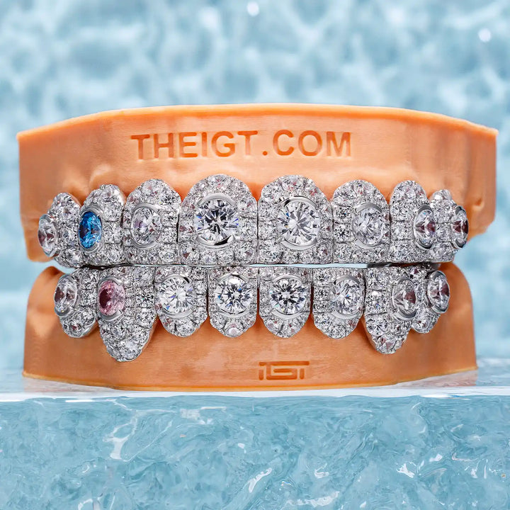 Honeymoon Set Round Cut Diamond Grillz