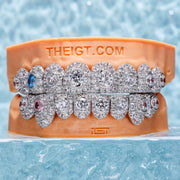 HONEYMOON SET ROUND CUT DIAMOND GRILLZ