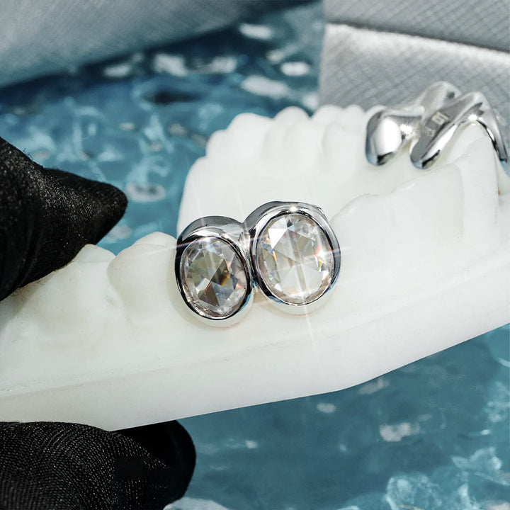Custom Unique Single Oval Moissanite Grillz