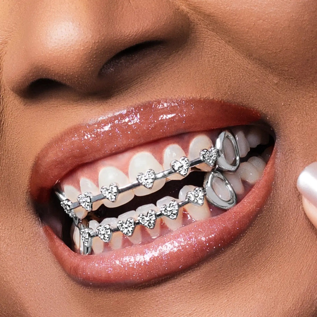 Iced Heart Brace Style Grillz
