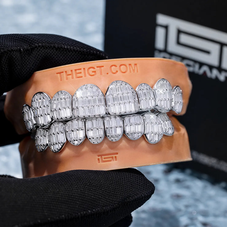 CUSTOM FULLY ICED BAGUETTE CUT GRILLZ