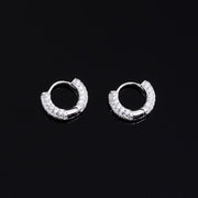 S925 Moissanite Hoop Earrings