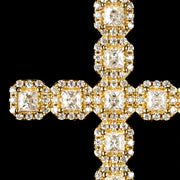 S925 Princess Cut Moissanite Cross Pendant