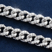 925 Sterling Silver 5mm Moissanite Cuban Chain