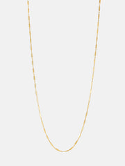 1.0mm Oval Long Diamond Cut Chain