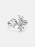 1.5CT Pear & Butterfly-Shape Moissanite Open Ring