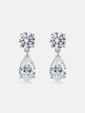 10MM Round & Pear Cut Moissanite Drop Earrings