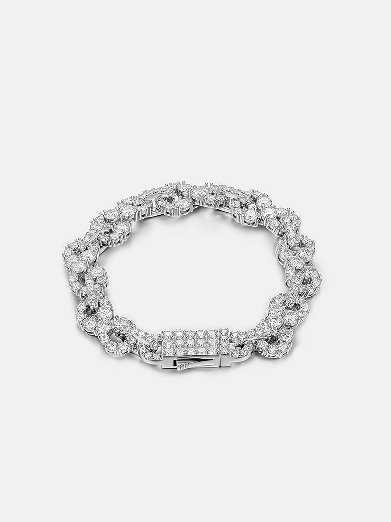 10MM Moissanite Infinity Link Chain Or Bracelet