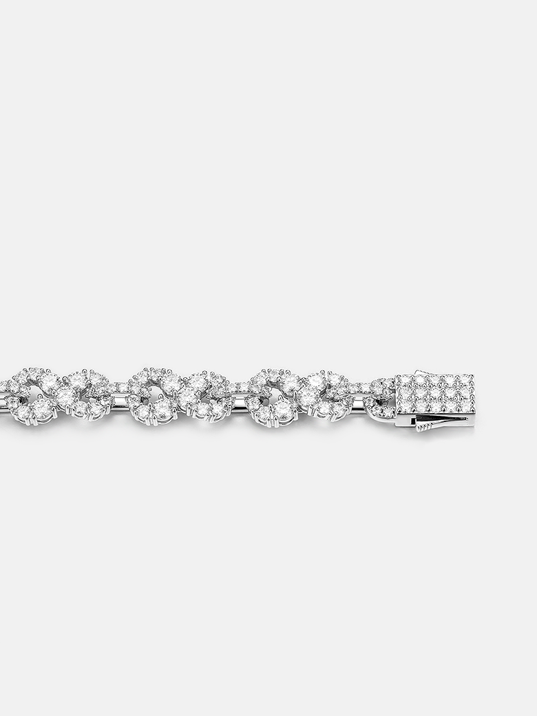 10MM Moissanite Infinity Link Chain Or Bracelet