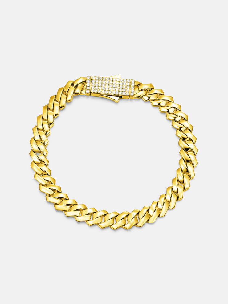 8mm Miami Prong Link Chain with Iced Clasp