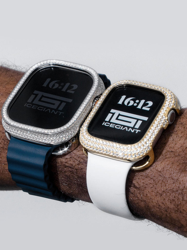 41mm/ 44mm/ 45mm Moissanite Bezel Case Cover For iwatch