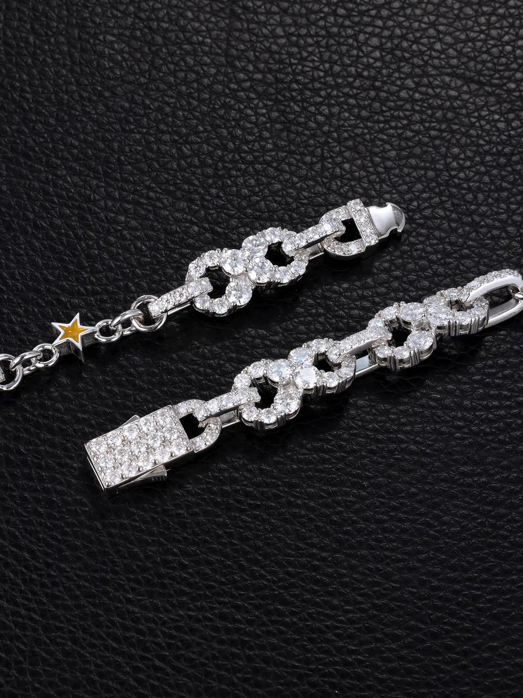 10mm Leopard Star Iced Infinity Link Chain