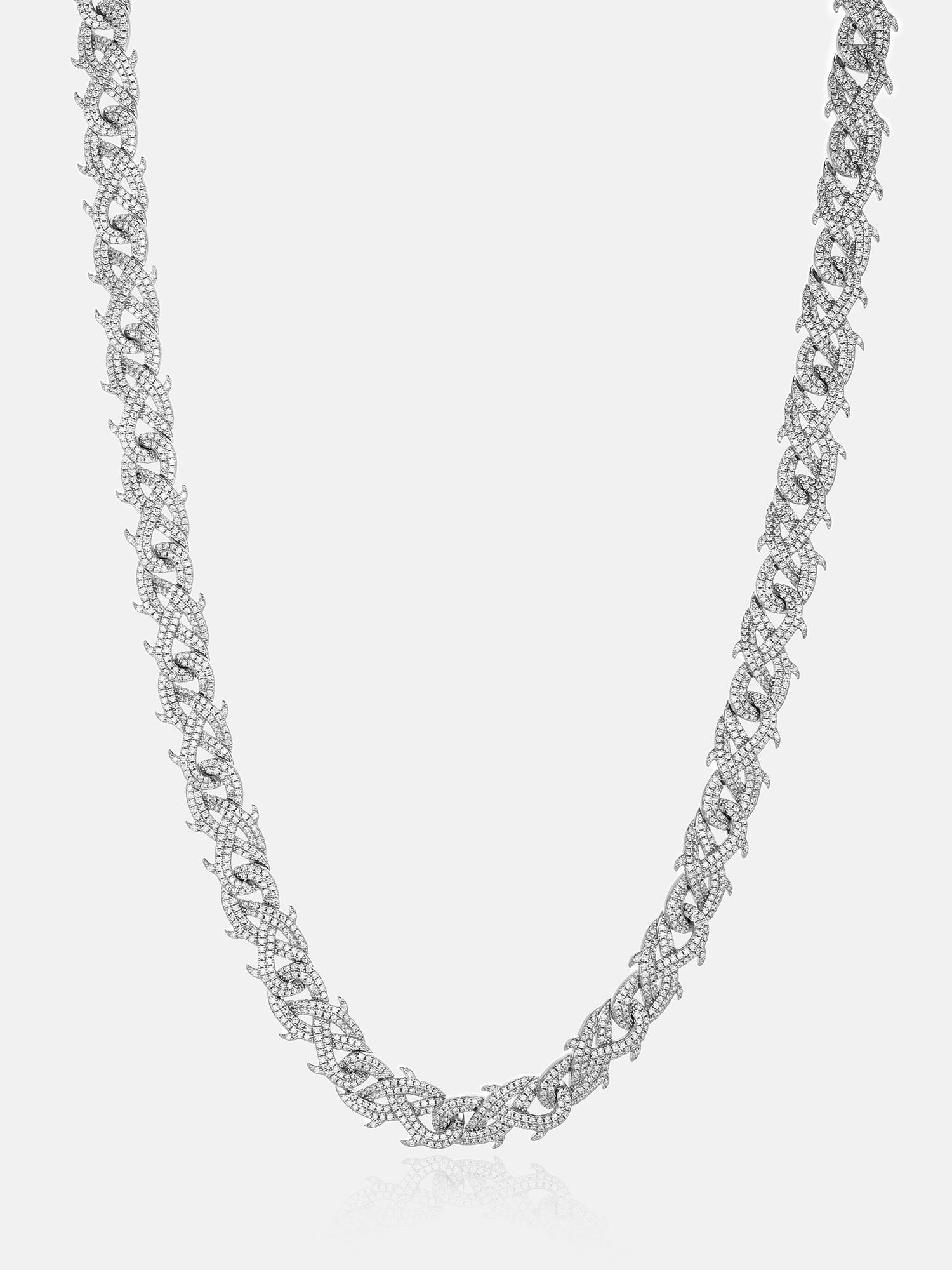 10mm S925 Moissanite Crown of Thorns Chain or Bracelet