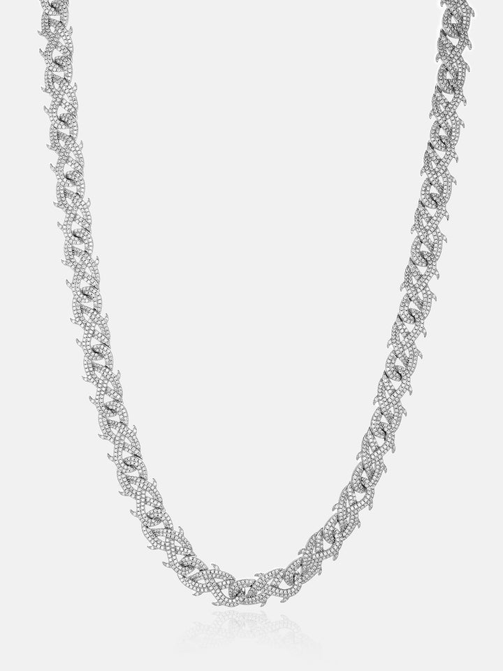 10mm S925 Moissanite Crown of Thorns Chain or Bracelet