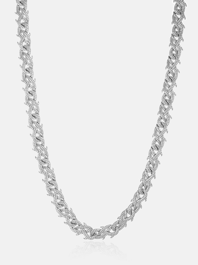 10mm S925 Moissanite Crown of Thorns Chain or Bracelet