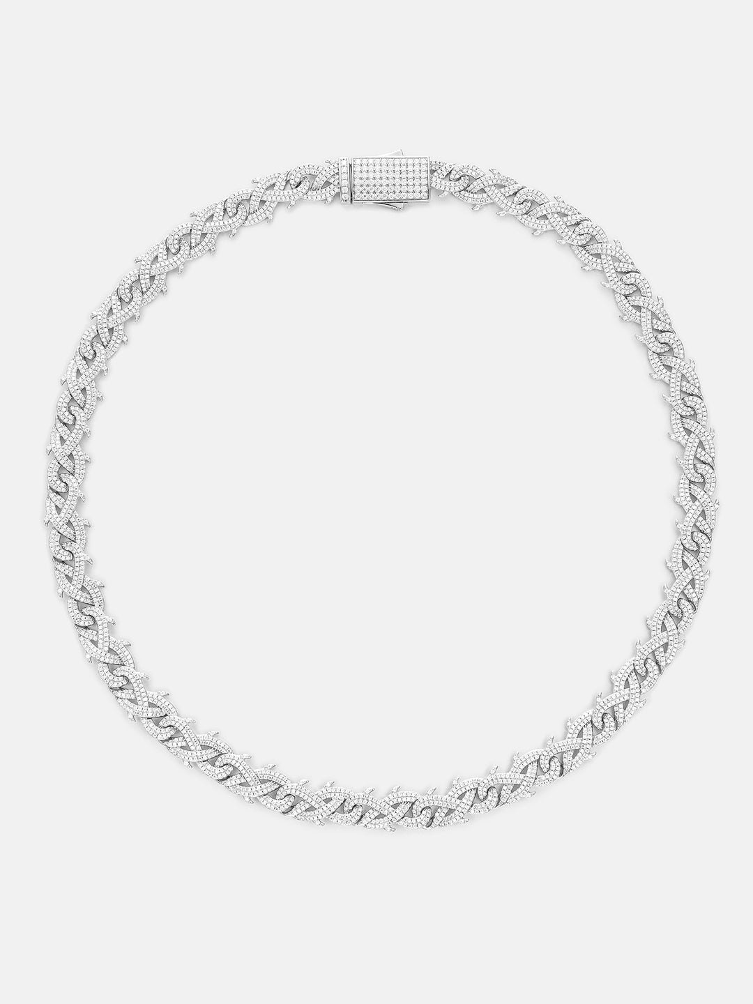 10mm S925 Moissanite Crown of Thorns Chain or Bracelet