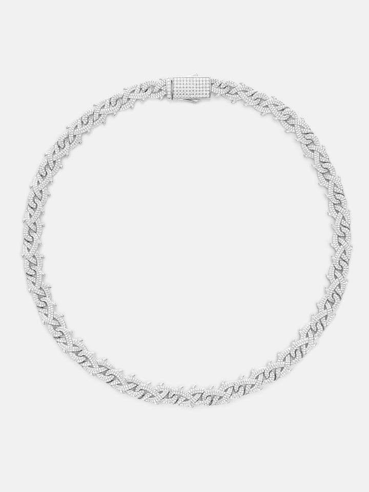 10mm S925 Moissanite Crown of Thorns Chain or Bracelet