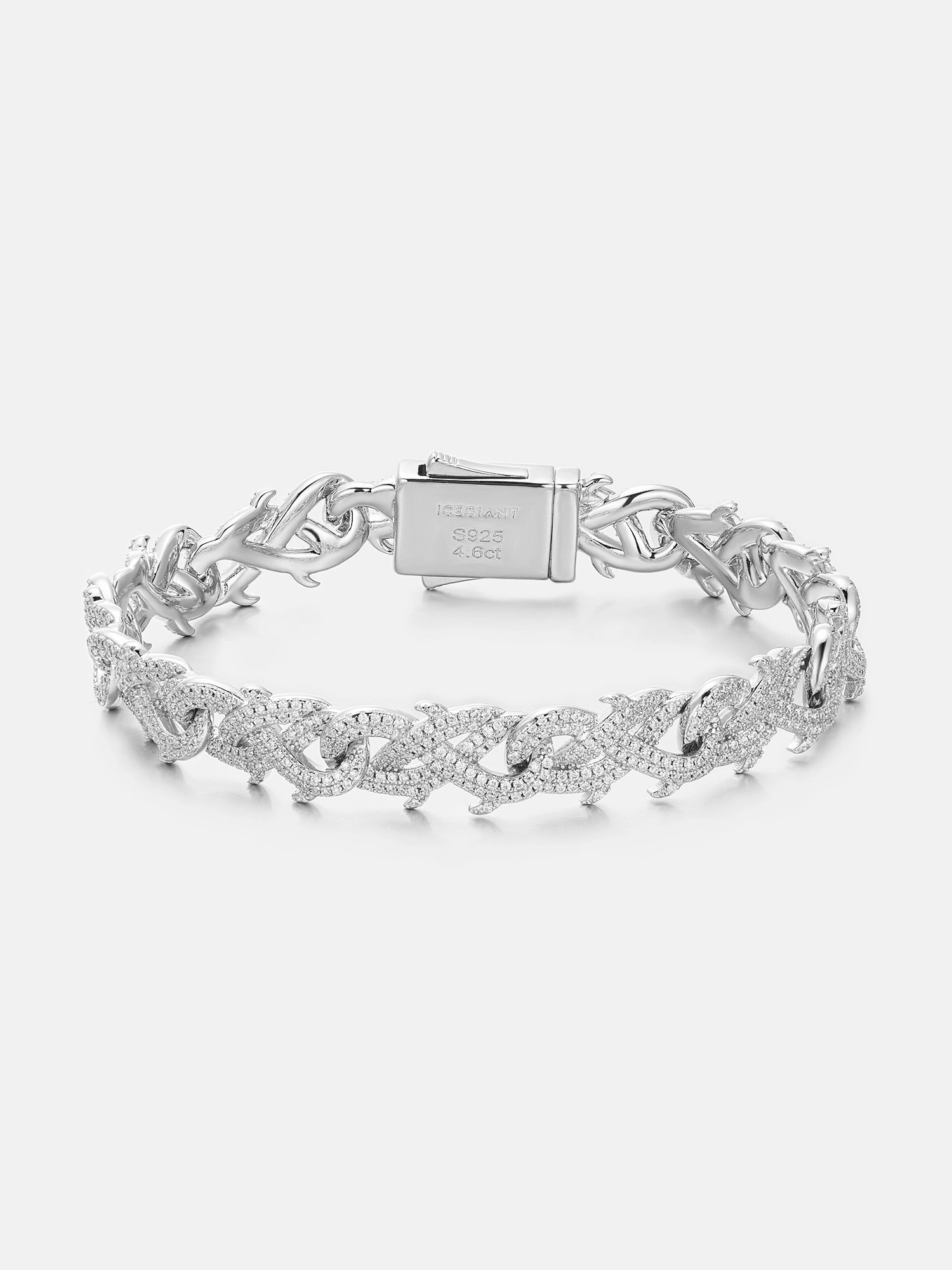 10mm S925 Moissanite Crown of Thorns Chain or Bracelet