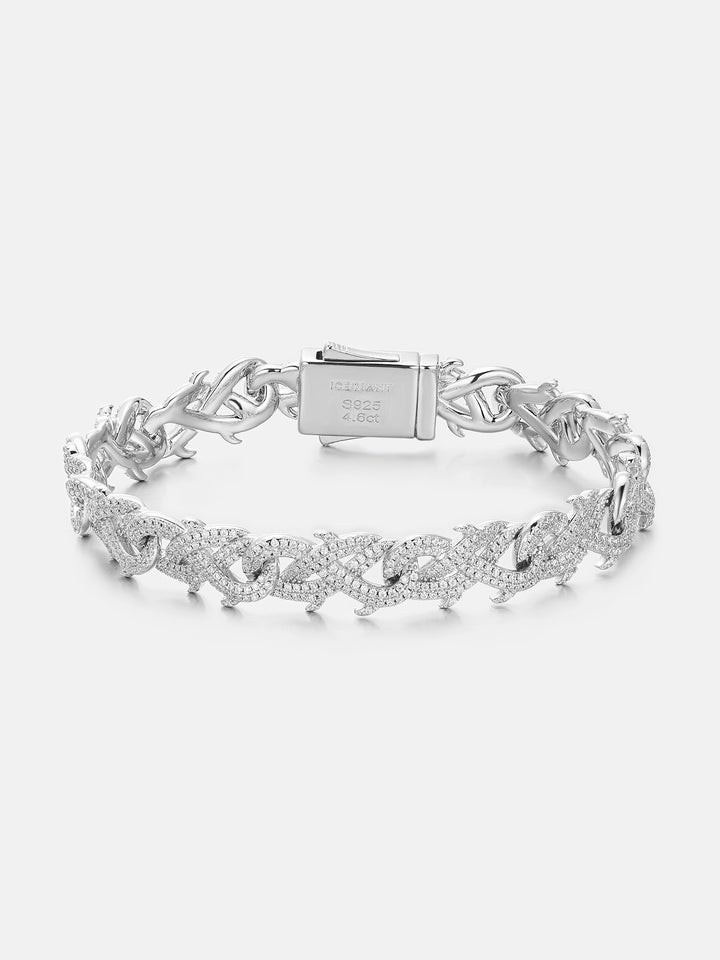 10mm S925 Moissanite Crown of Thorns Chain or Bracelet