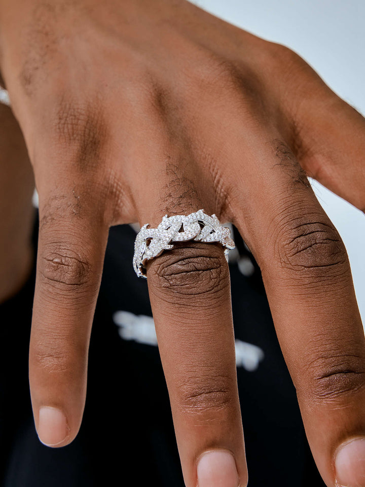 10mm S925 Moissanite Crown of Thorns Ring