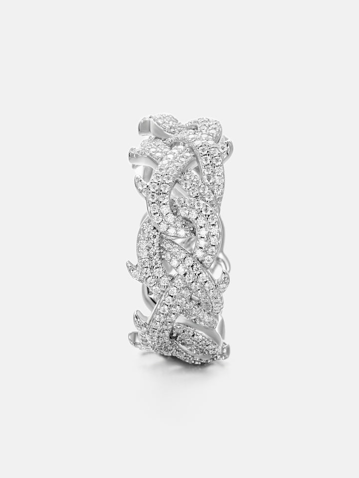 10mm S925 Moissanite Crown of Thorns Ring