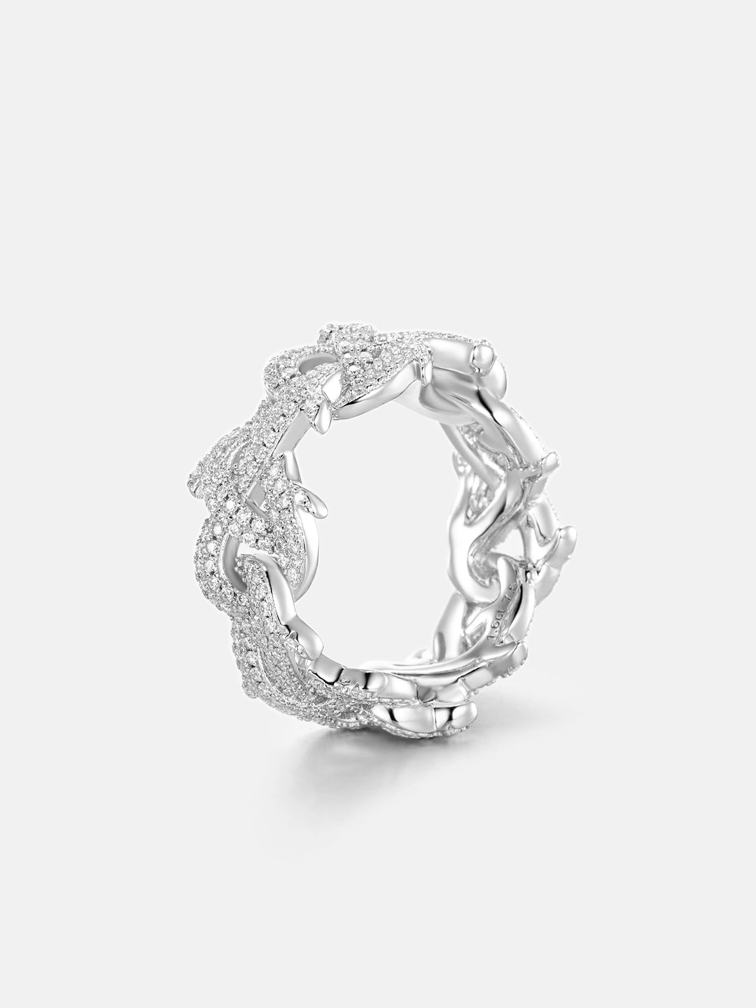 10mm S925 Moissanite Crown of Thorns Ring